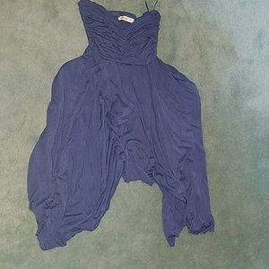 Arden B asymmetrical hem strapless dress